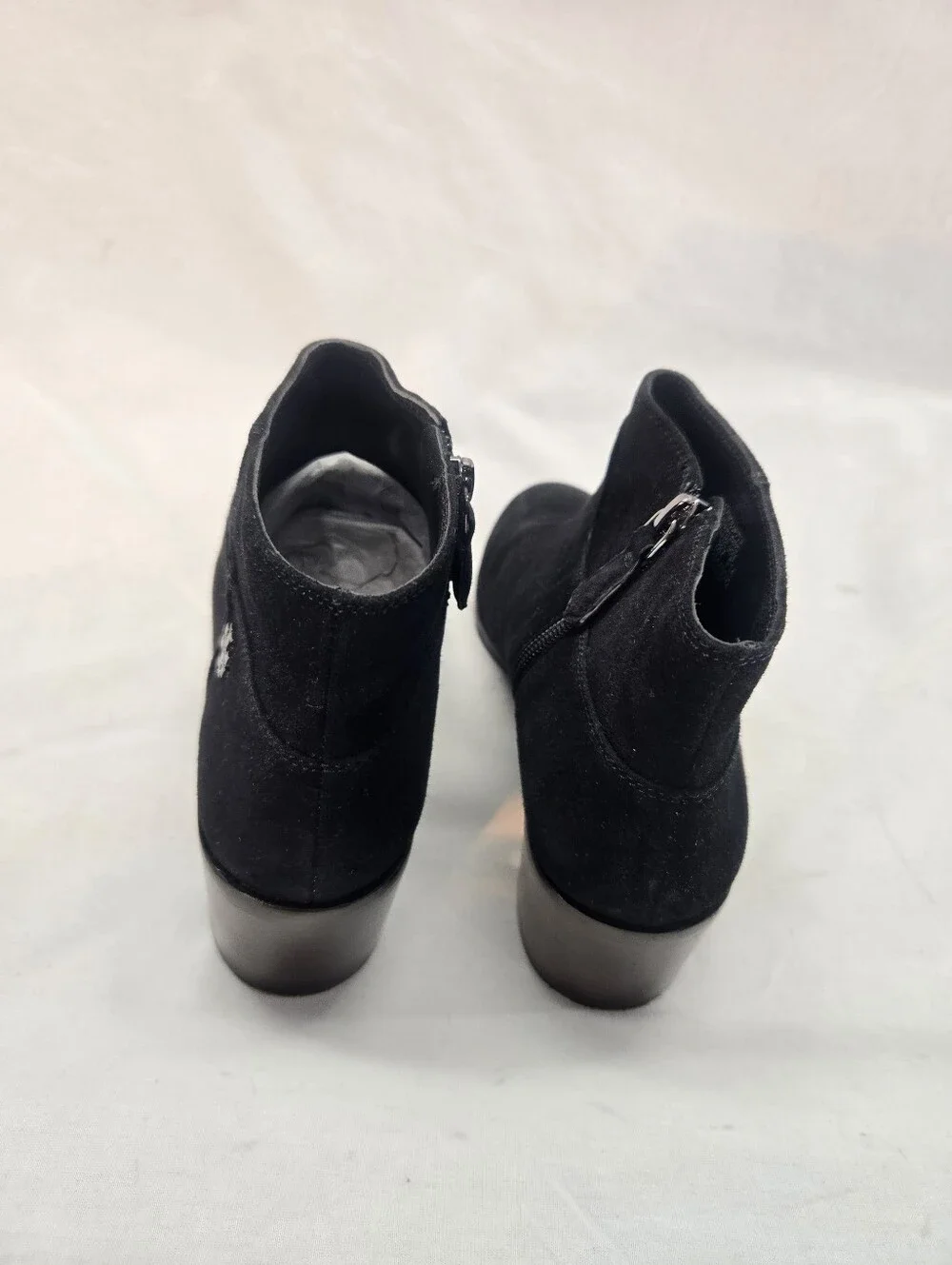 Tory Burch Everly Women's Size 8M Black Suede Block Heel Ankle Boots